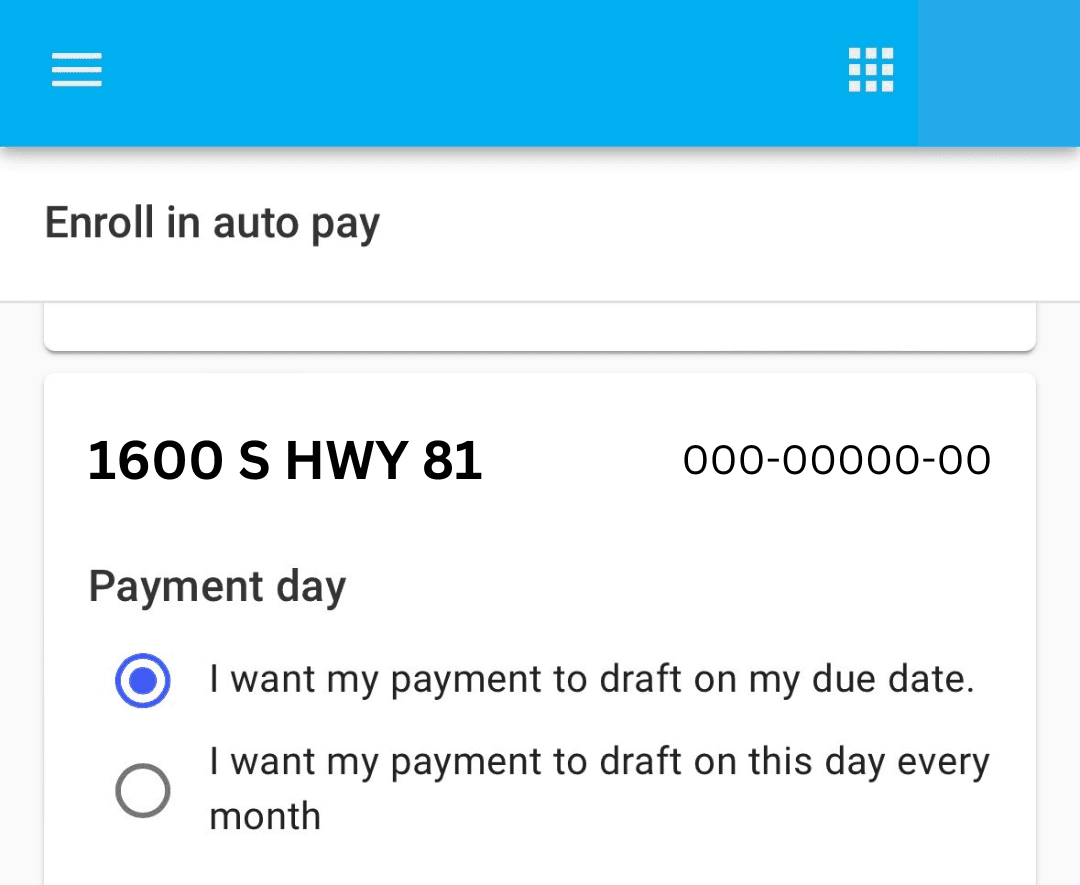 Auto Pay Graphic Option